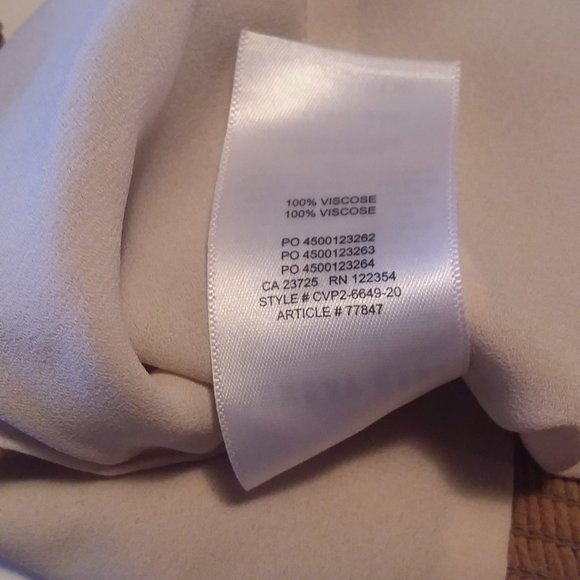 Wilfred Women's 2XS Tan Crop Top Peasant Sleeve Runched Back - Picture 8 of 11